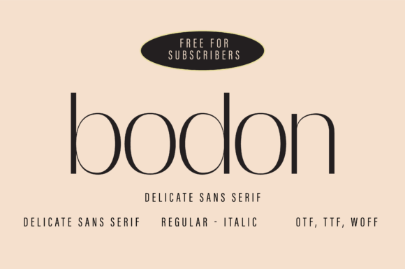 Bodon Font: A Delicate Sans Serif for Editorial Elegance