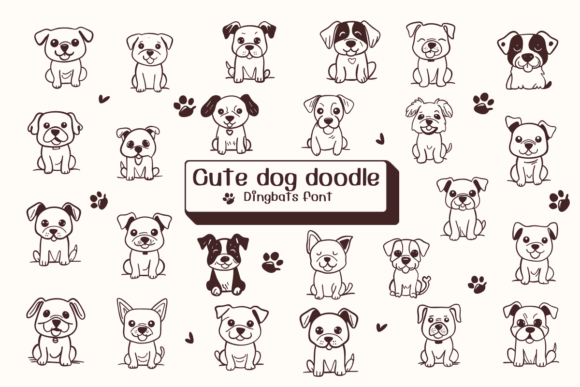 Cute Dog Doodle Font