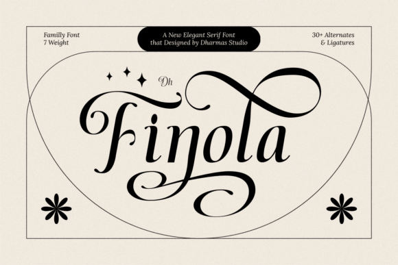 Dh Finola: A Baroque-Inspired Serif Font for Handmade Products and Printables