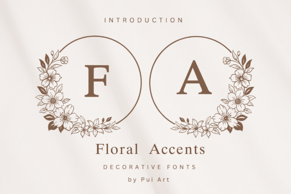 Floral Accents Monogram: Web Design Impact with Decorative Typefaces