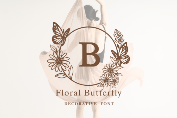 Floral Butterfly Monogram: A Decorative Font for Brand Campaigns