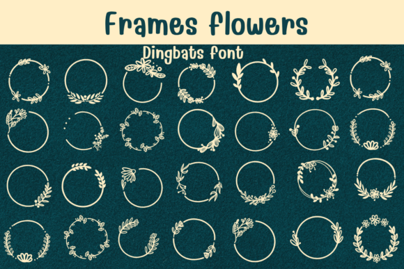 Frames Flowers: A Botanical Typeface for Creative Projects