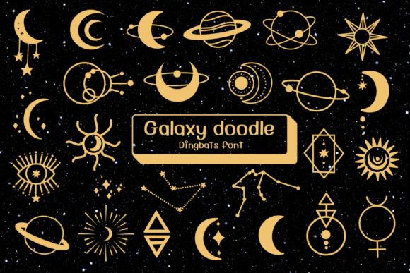Galaxy Doodle Font for Web Design