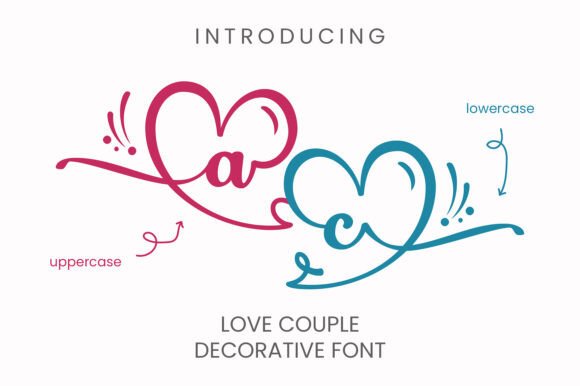 Love Couple Decorative Font Brings Romance to Handmade Products
