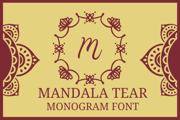 Mandala Tear Monogram: A Premium Display Font for Brand Storytelling