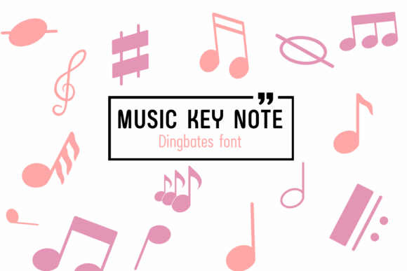 Music Key Note: An Artistic Dingbats Font for Your Craft Business