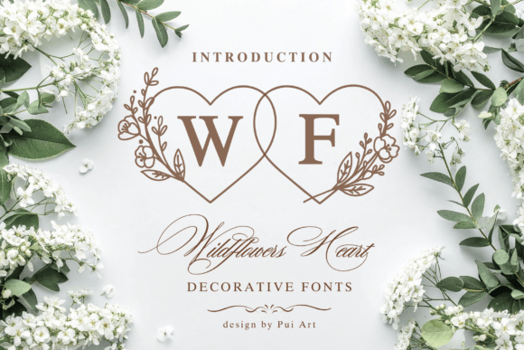 Wildflowers Heart Monogram: A Font That Gives Your Brand a Personal Touch